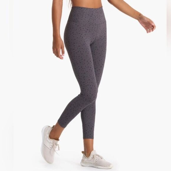VUORI Leggings Gray Elm Dot Studio Seamless Moisture Wicking Gym - Picture 4 of 9
